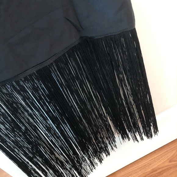 NWT CAMI NYC The Fringe Dress In Black Silk Size S - Picture 11 of 16